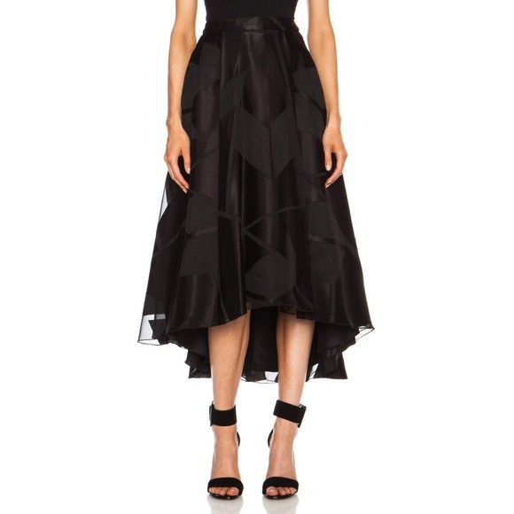 EUC ALICE + OLIVIA Tenty Evening Skirt Size 0 Black Retail - $440 - Picture 3 of 12